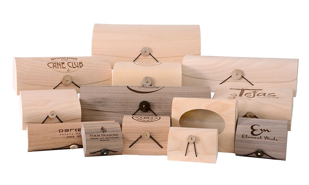 Flexible Lid Wooden Chest Boxes