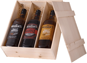 Inset Lid Wooden Liquor Box –3 Bottles