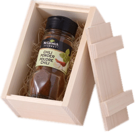Inset Lid Wooden Spice Box