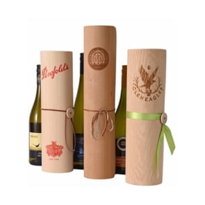 Three Flexible Cylinder Wine Boxes