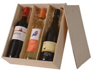 custom sliding lid wood wine box